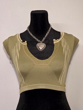UO Green Seamless Crop Top Size XS